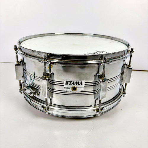 Vist Large View of Product Image Which is Used Tama 6.5 x 14 Rockstar Steel Snare Drum 14"