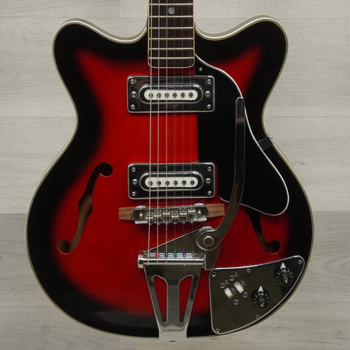 Vist Large View of Product Image Which is Used Kingston Semi-hollow Electric Guitar Red AS IS