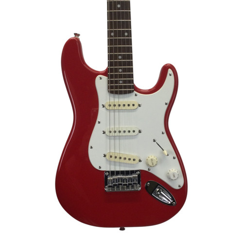 Vist Large View of Product Image Which is Used Squier Mini Strat Electric Guitar Red 6-String