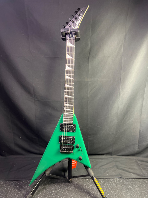 Vist Large View of Product Image Which is Used Jackson JS1X RR MINION Pointy Electric Guitar Green 6-String