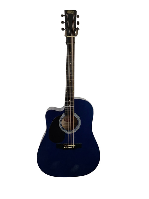 Vist Large View of Product Image Which is Used Stagg STAGG SW203-CW Laminate Top Acoustic Guitar Blue