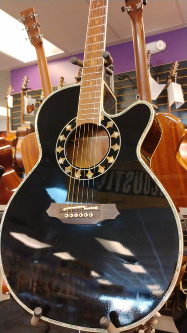 Vist Large View of Product Image Which is Used Takamine LTD96 Solid Top Acoustic Guitar Black