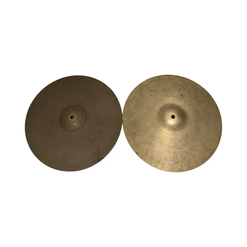 Vist Large View of Product Image Which is Used Zildjian ZBT TOP/NEW BEAT BOTTOM AS IS Vintage Hi Hat Cymbals 14"