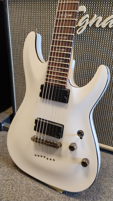Vist Large View of Product Image Which is Used Schecter DEMON 7 Super S Electric Guitar White 7-String