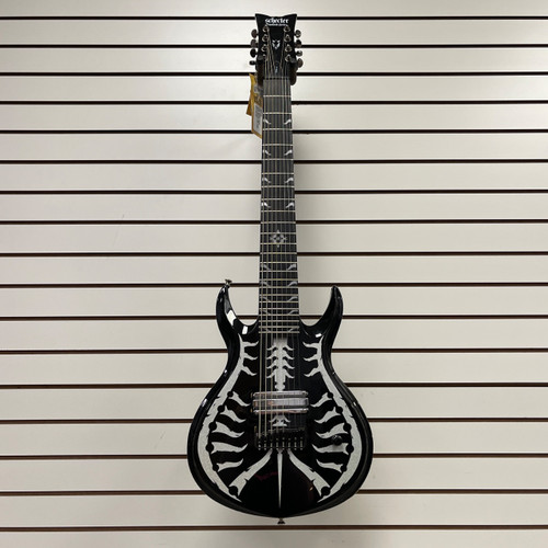 Vist Large View of Product Image Which is Used Schecter SPINE-8 Modern Metal Electric Guitar Black 6-String
