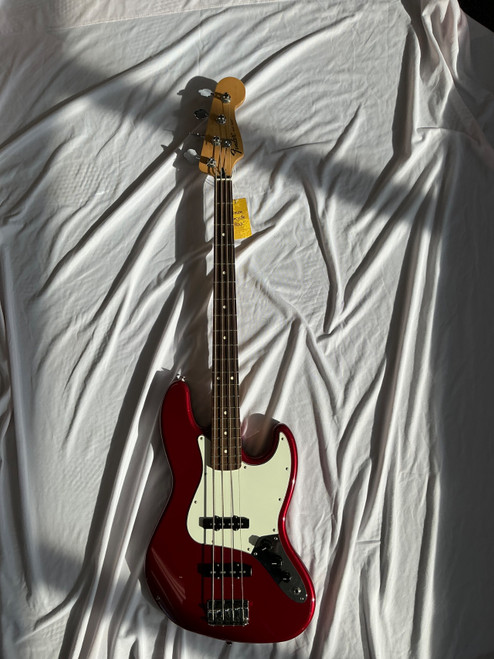Vist Large View of Product Image Which is Used Fender JAZZ BASS MIM J Type Bass Guitar Red 4-String