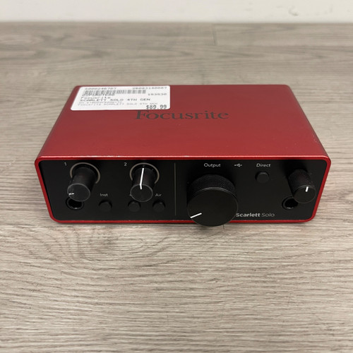 Vist Large View of Product Image Which is Used Focusrite SCARLETT SOLO 4TH GEN Compact Recording Device