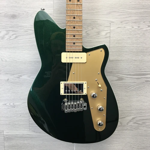 Vist Large View of Product Image Which is Used Reverend DOUBLE AGENT W Double Cut Electric Guitar Green 6-String