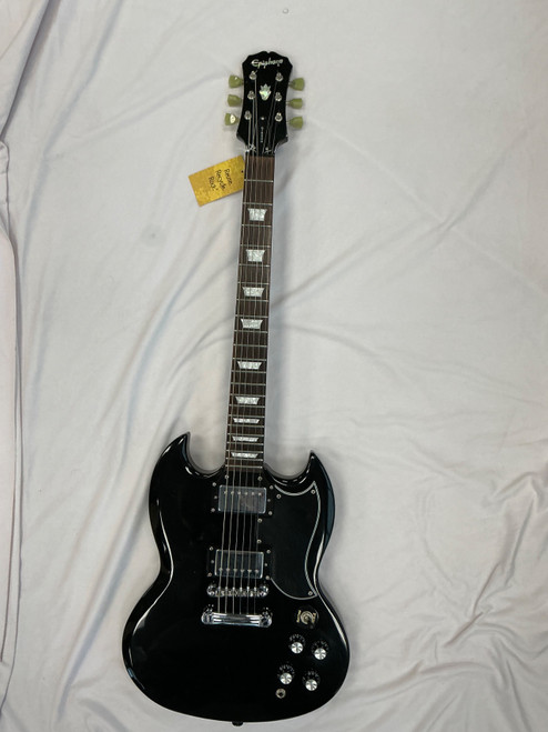 Vist Large View of Product Image Which is Used 2002 Epiphone SG Electric Guitar Black 6-String