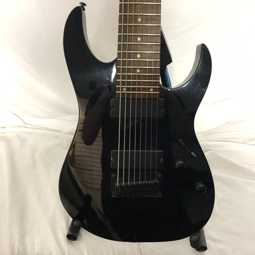 Vist Large View of Product Image Which is Used Ibanez RG8 8 STRING Modern Metal Electric Guitar Black 8-String