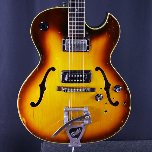 Vist Large View of Product Image Which is Used Guild T100D HOLLOWBODY 1960S MODIFIED Vintage Semi-Hollow Electric Guitar Sunburst 6-String
