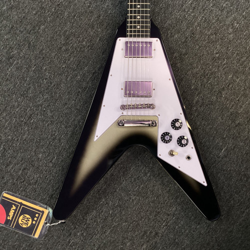 Vist Large View of Product Image Which is Used Epiphone FLYING V 70S Pointy Electric Guitar Silver Burst 6-String