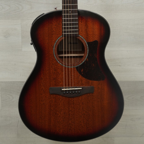 Vist Large View of Product Image Which is Used Ibanez AAM140E Advanced Auditorium Solid Top Acoustic Guitar Sunburst