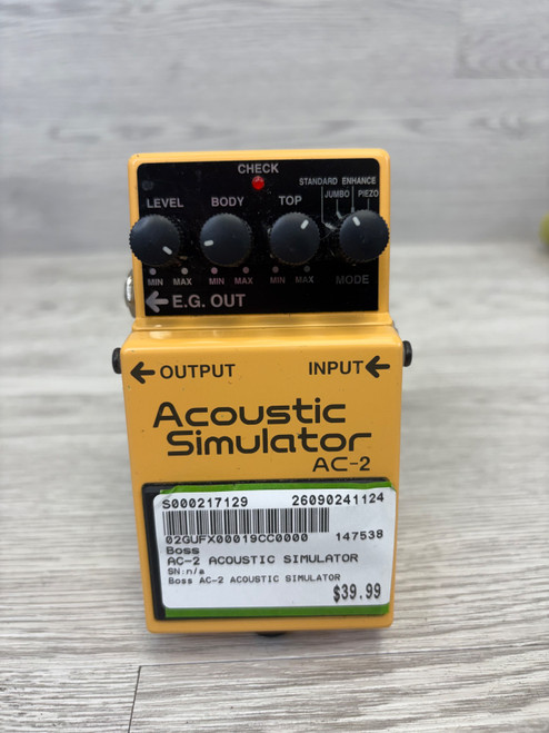 Vist Large View of Product Image Which is Used Boss AC-2 ACOUSTIC SIMULATOR Accoustic PreAmp Pedal