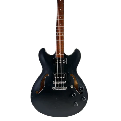 Vist Large View of Product Image Which is Used 2007 Ibanez Artcore AS73B-BKF Semi-Hollow Electric Guitar - Black Flat