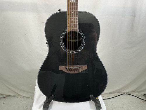 Vist Large View of Product Image Which is Used Ovation PRO SERIES ULTRA MID Laminate Top Acoustic Guitar Black