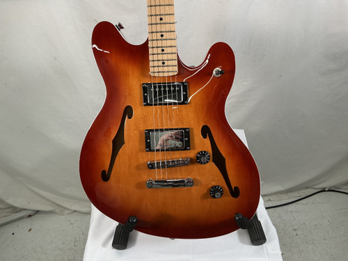 Vist Large View of Product Image Which is Used Squier AFFINITY STARCASTER DLX Semi-Hollow Electric Guitar Sunburst 6-String