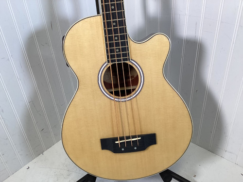 Vist Large View of Product Image Which is Used Washburn AB5K ACOUSTIC ELEC BASS Acoustic Bass Guitar Natural 4-String