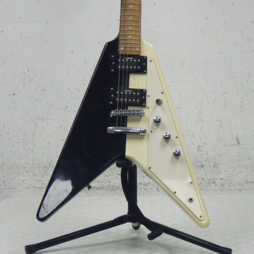 Vist Large View of Product Image Which is Used Galveston FLYING V COPY Pointy Electric Guitar White 6-String