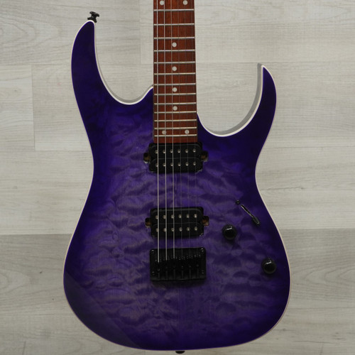 Vist Large View of Product Image Which is Used Ibanez RG421QM Electric Guitar Purple