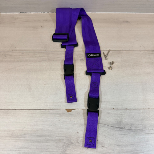 Vist Large View of Product Image Which is Used Dimarzio PURPLE CLIP LOCK STRAP Guitar Accessory