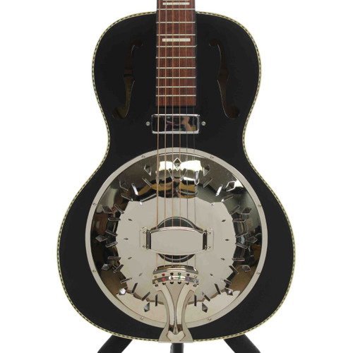 Vist Large View of Product Image Which is Used Recording King RPH-R2-E-MBK Laminate Top Acoustic Guitar Black