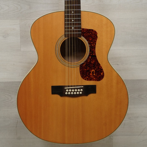 Vist Large View of Product Image Which is Used Guild F-2512E Solid Top Acoustic Guitar Natural