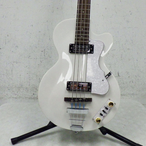 Vist Large View of Product Image Which is Used Hofner HI-CB-PE   Bass Guitar White 4-String
