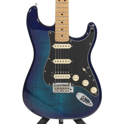 Vist Large View of Product Image Which is Used Fender LTD PLAYER STRATOCASTER HSS PLUS TOP S Type Electric Guitar Blue 6-String