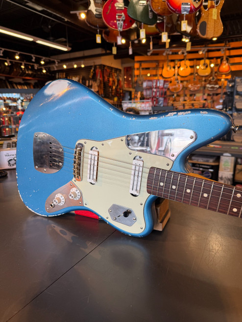 Vist Large View of Product Image Which is NEW BERLY JAGSTYLE  BARDENS NEW Offset Double Cutaway Electric Guitar Blue 6-String