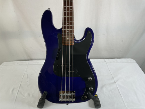Vist Large View of Product Image Which is Used Silvertone P-STYLE BASS P Type Bass Guitar Blue 4-String