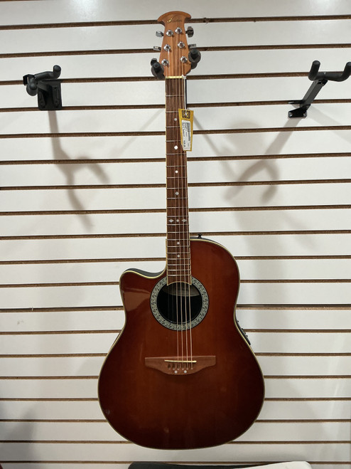 Vist Large View of Product Image Which is Used Ovation CELEBRITY CC047 Solid Top Acoustic Guitar Cherry Sunburst