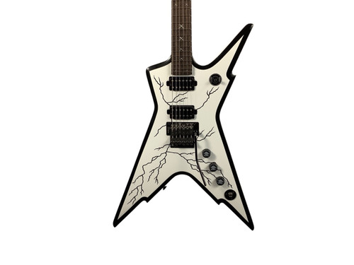 Vist Large View of Product Image Which is Used DIMINATOR LEO JAMEZ Pointy Electric Guitar White 6-String