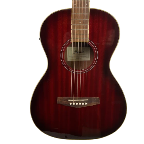 Vist Large View of Product Image Which is Used Ibanez PN12E Laminate Top Acoustic Guitar Red