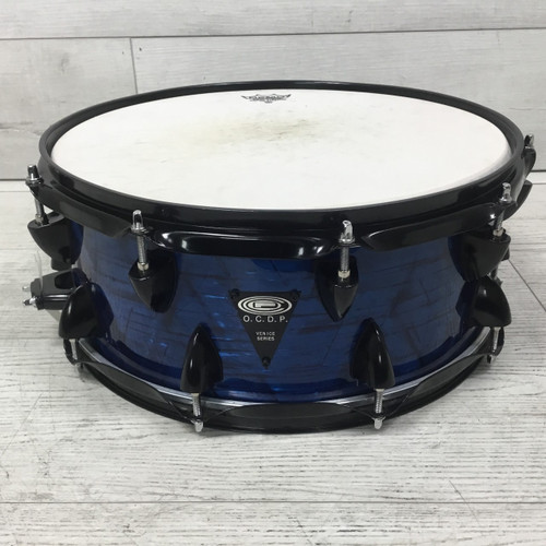 Vist Large View of Product Image Which is Used Orange County O.C.D.P. Venice Series Blue Diamond Wrap Wood Snare Drum