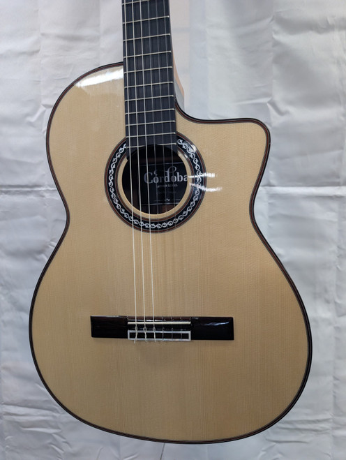 Vist Large View of Product Image Which is Used Cordoba GK PRO NEGRA Solid Top Acoustic Guitar Natural