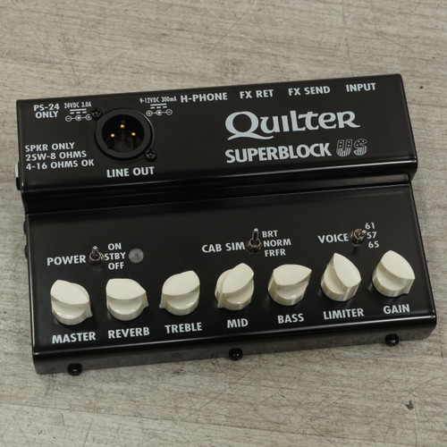 Vist Large View of Product Image Which is Used Quilter Superblock Us Solid State Guitar Head