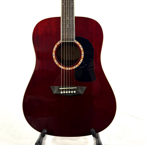 Vist Large View of Product Image Which is Used Washburn WD100DLTWRK-U Acoustic Guitar Red
