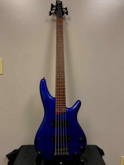 Vist Large View of Product Image Which is Used Ibanez 5-STRING SOUNDGEAR SR-405 ELECTRIC BASS Vintage Bass Guitar Blue 5-String