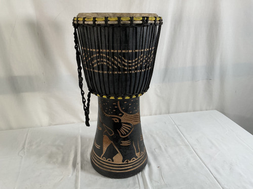 Vist Large View of Product Image Which is Used NO BRAND (Brandless Product) SMALL DJEMBE BLACK ELEPHANT TREE Djembe