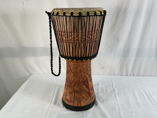 Vist Large View of Product Image Which is Used NO BRAND (Brandless Product) HAND CARVED MED DJEMBE WOOD ELEPHANT Djembe