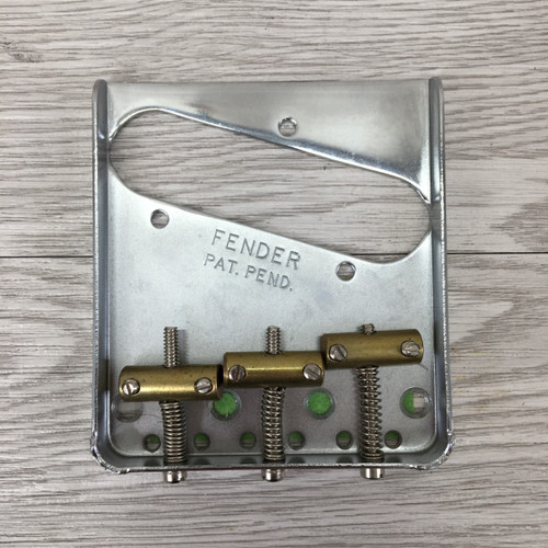 Vist Large View of Product Image Which is Used Fender 3 SADDLE AMERICAN VINTAGE TELE BRIDGE Guitar Hardware