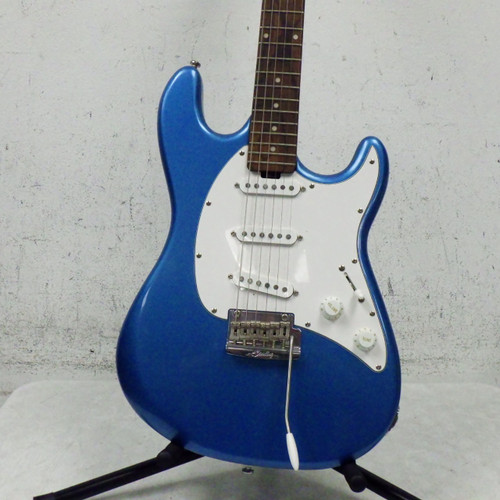 Vist Large View of Product Image Which is Used Sterling by Ernie Ball CUTLAS SSS S Type Electric Guitar Blue 6-String