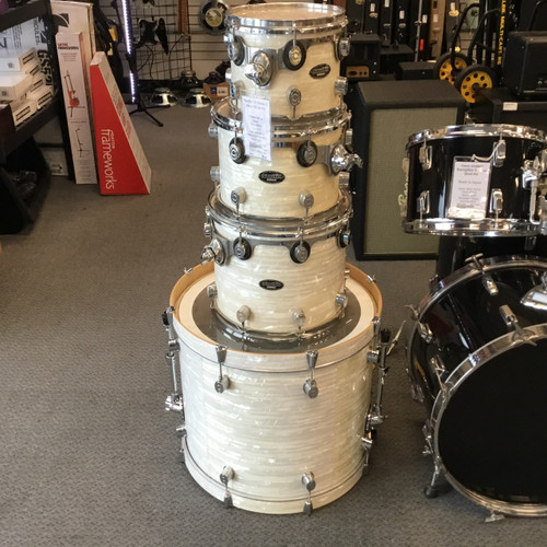 Vist Large View of Product Image Which is Used Pacific 5 Piece CX Drum Shell Kit White