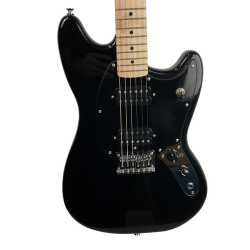 Vist Large View of Product Image Which is Used Squier SONIC MUSTANG HH Offset Double Cutaway Electric Guitar Black 6-String