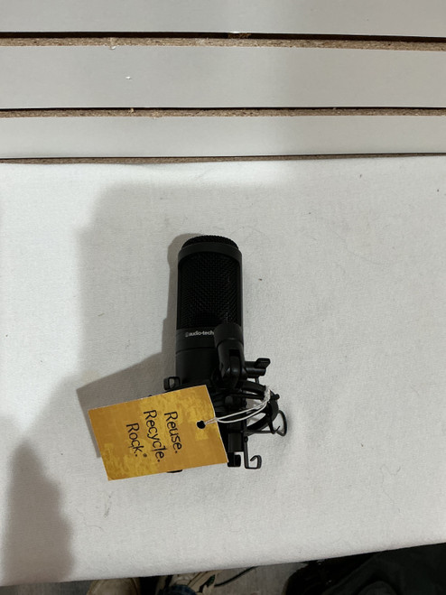 Vist Large View of Product Image Which is Used Audio Technica AT2020 W SHOCKMOUNT Condenser Microphone