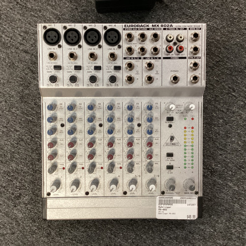 Vist Large View of Product Image Which is Used Behringer MX-802 Compact Mixer