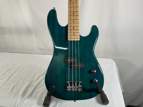 Vist Large View of Product Image Which is Used Davison P STYLE BASS P Type Bass Guitar Green 4-String