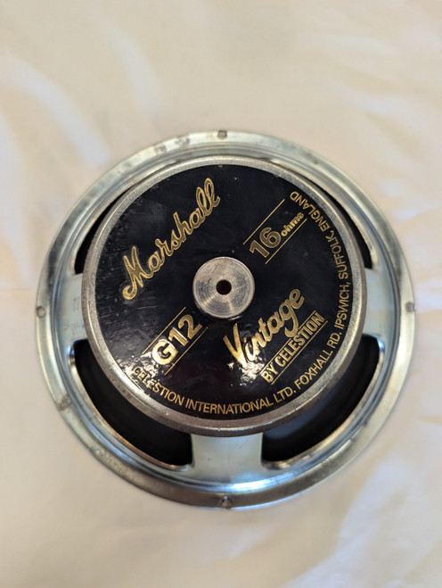 Vist Large View of Product Image Which is Used Marshall G12V UK MADE 65W 16OHM 1 x 12 Guitar Speaker Cabinet 1 x 12