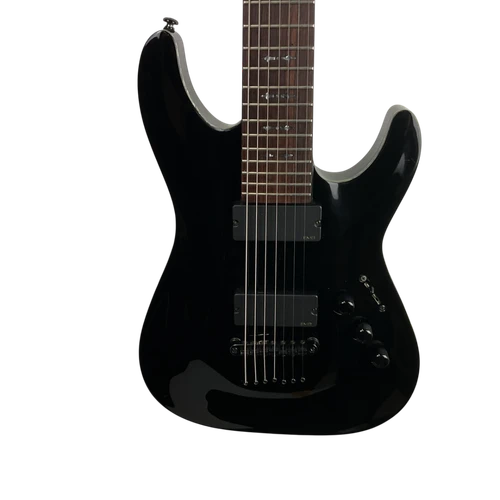 Vist Large View of Product Image Which is Used Schecter HELLRAISER C-7 S Type Electric Guitar Black 7-String